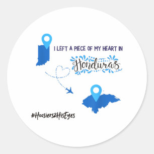 Hoosiers To Honduras Classic Round Sticker