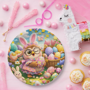 hoot at easer party plate