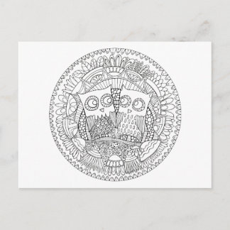 Hoot Hollow Colour It In Postcard