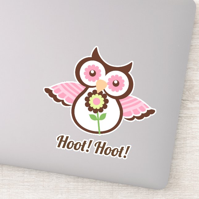 Hoot Hoot! Adorable spring owl floral (Detail)