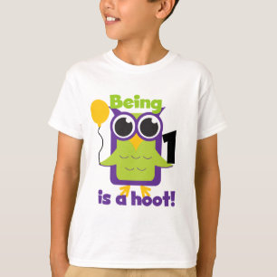 Hoot Owl 1st Birthday T-shirts and Gifts