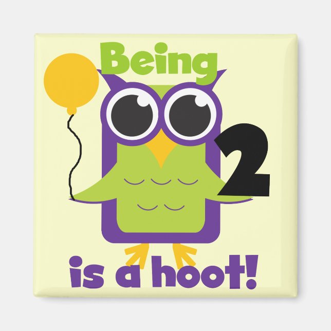 Hoot Owl 2nd Birthday T shirts and Gifts Magnet (Front)