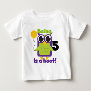Hoot Owl 5th Birthday T-shirts and Gifts