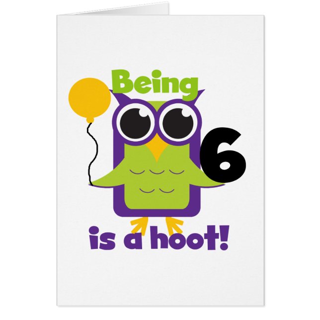 Hoot Owl 6th Birthday T-shirts and Gifts (Front)
