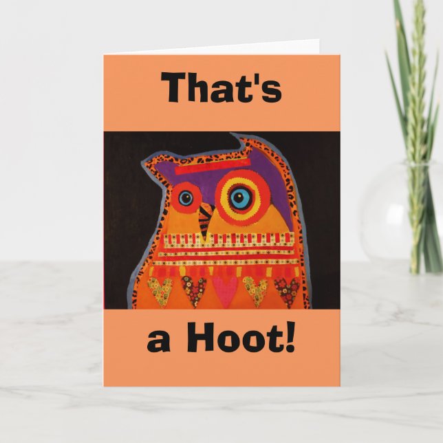 Hoot Owl Greeting Card (Front)