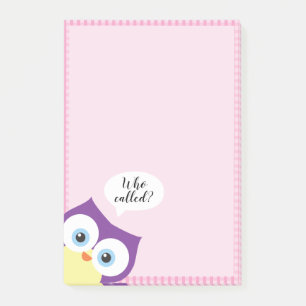 Hoot Owl Woodland Animal Wildlife Cute Whimsical Post-it Notes
