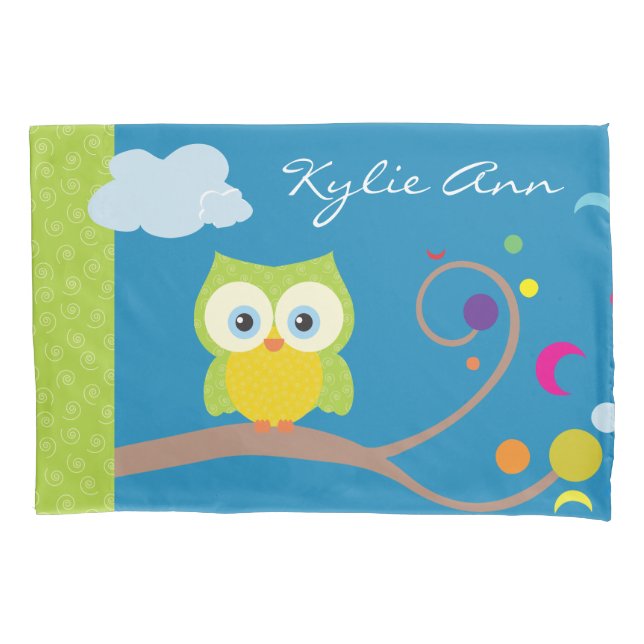 Hoot Owl Woodland Animal Wildlife Pillowcase (Front)