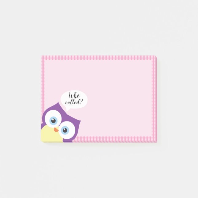 Hoot Owl Woodland Animal Wildlife Whimsical   Post-it Notes (Front)