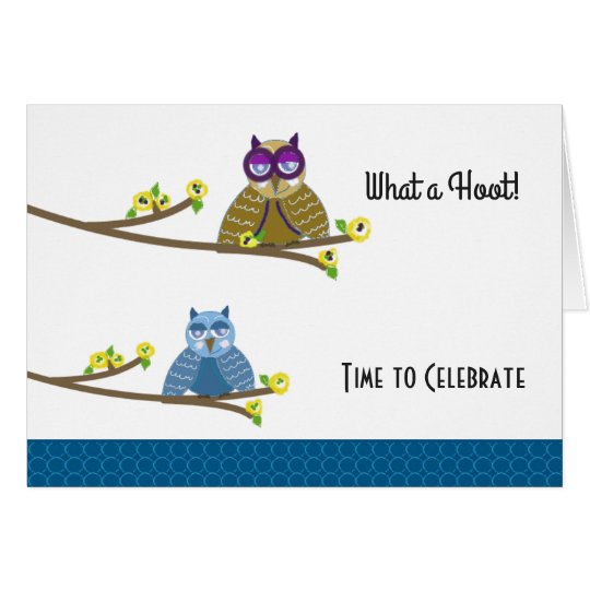 Hoot Owls Birthday Card