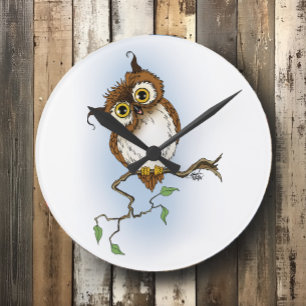 Hoot Round Clock
