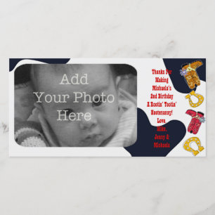 Hootenanny Hoedown Cowboy Themed Thank You - Card