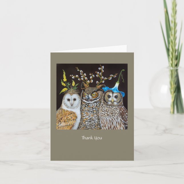 Hootenanny Time thank you note card (Front)