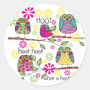 Hootie Owl Classic Round Sticker