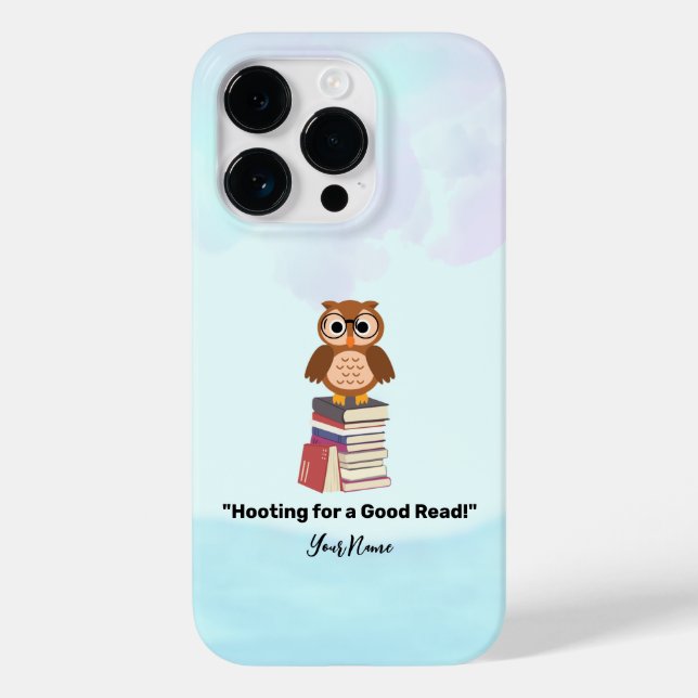 "Hooting for a Good Read!" Book lover Case-Mate iPhone Case (Back)