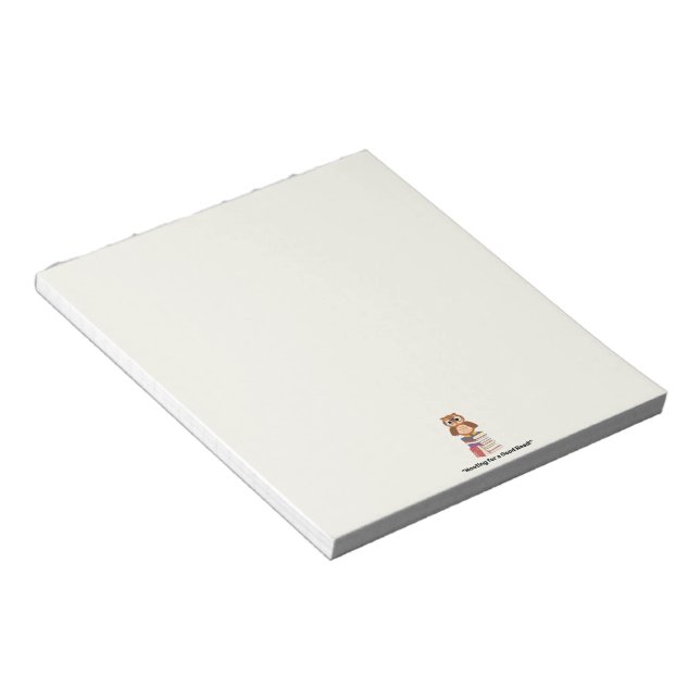 "Hooting for a Good Read!" Book lover Notepad (Angled)