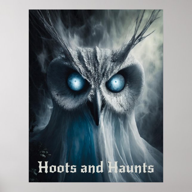 Hoots And Haunts - Halloween Print (Front)