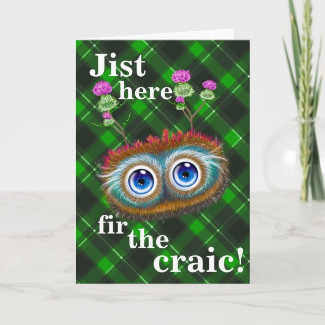 Hoots Toots Haggis! Jist here fir the craic! Thank You Card (Front)