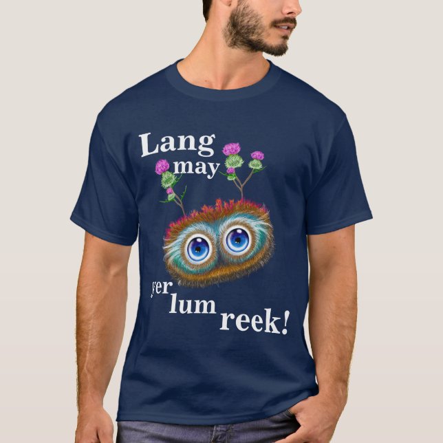 Hoots Toots Haggis. Lang May Yer Lum Reek! T-Shirt (Front)
