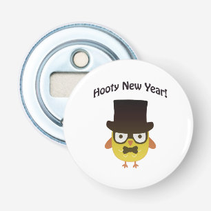 Hooty New year! Hipster owl Bottle Opener