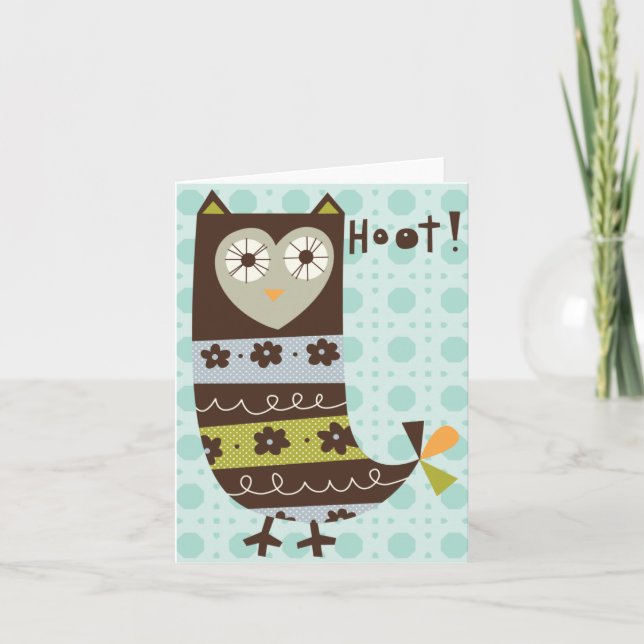 Hooty owl note card (Front)