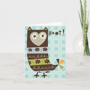Hooty owl note card