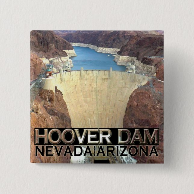 Hoover Dam 15 Cm Square Badge (Front)