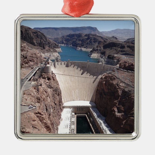 Hoover Dam 3 Metal Tree Decoration (Front)