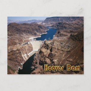 Hoover Dam - aerial view Postcard