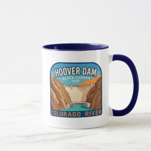 Hoover Dam Black Canyon Retro Colorado  Mug