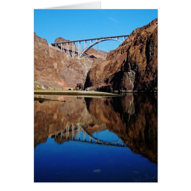 Hoover Dam Bypass Memorial Bridge Vertical Card (Front)