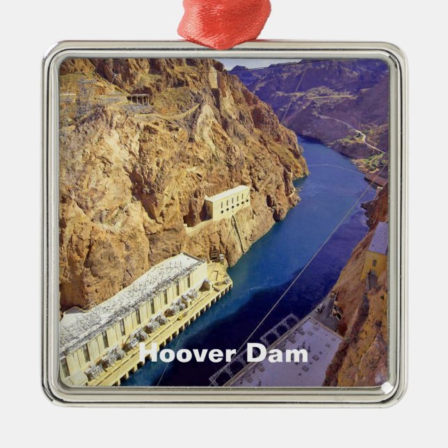 Hoover Dam in Arizona Metal Tree Decoration (Front)