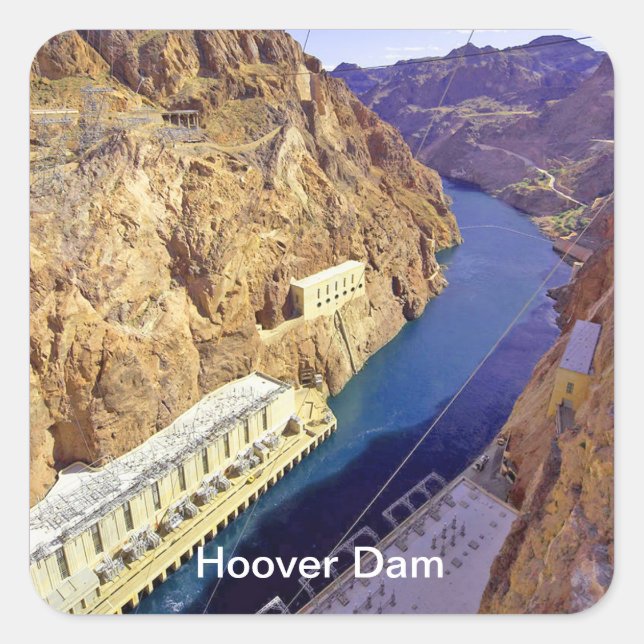 Hoover Dam in Arizona Square Sticker (Front)
