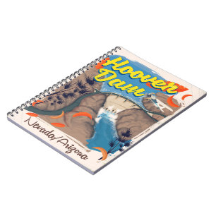 Hoover Dam Nevada/Arizona travel poster Notebook