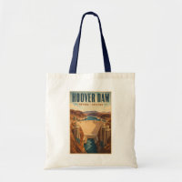 Hoover Dam Power Plant Illustration Travel Art