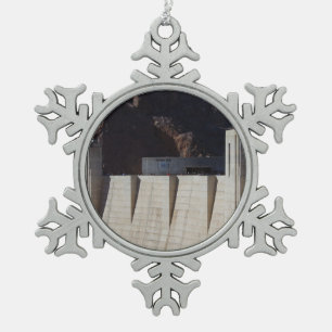 Hoover Dam Snowflake Pewter Christmas Ornament