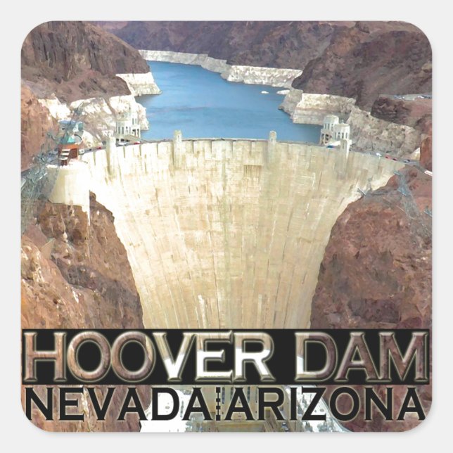 Hoover Dam Square Sticker (Front)