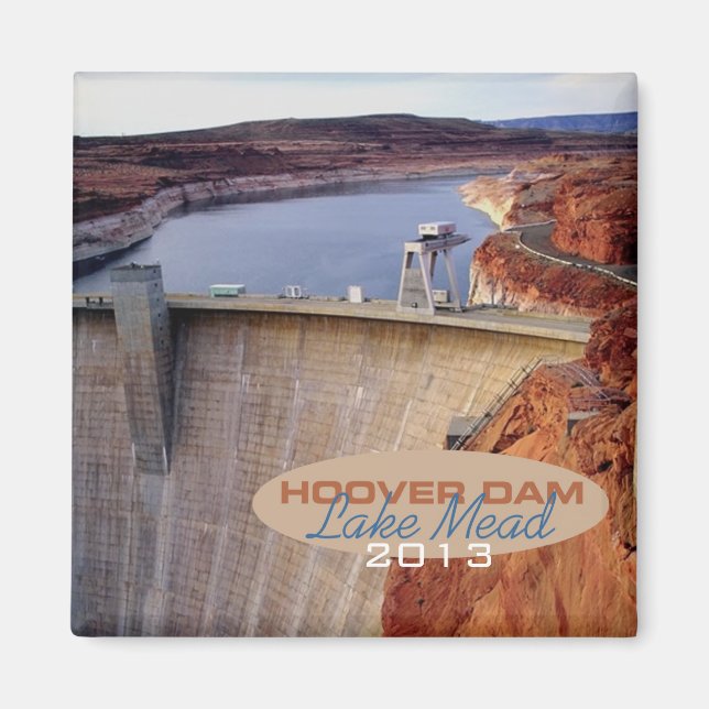 Hoover Dam Travel Souvenir Fridge Magnet (Front)