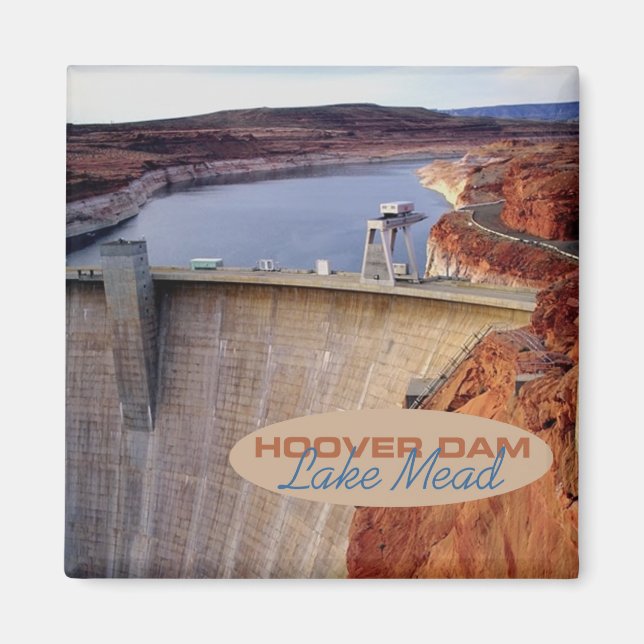 Hoover Dam Travel Souvenir Fridge Magnet (Front)