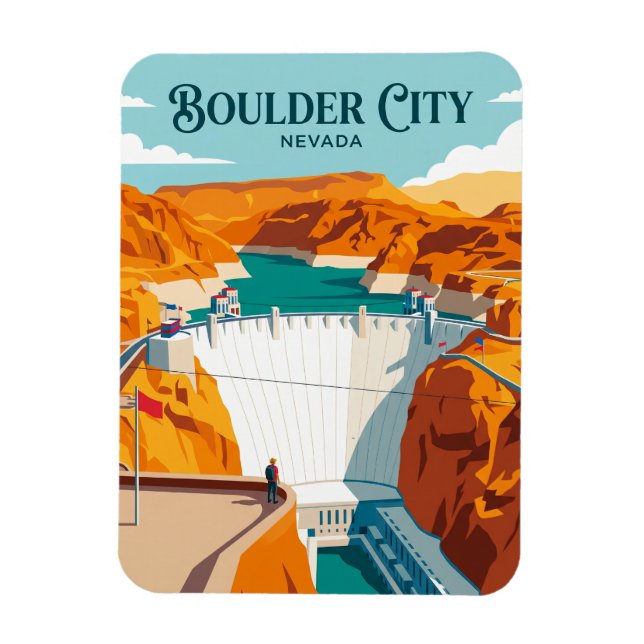 Hoover Dam USA Magnet (Vertical)