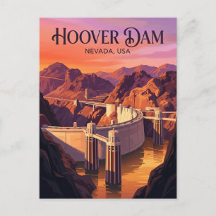 Hoover Dam USA Postcard