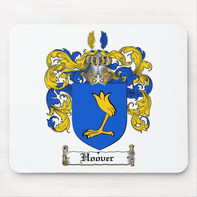 HOOVER FAMILY CREST -  HOOVER COAT OF ARMS MOUSE MAT (Front)