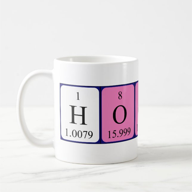 Hoover periodic table name mug (Left)