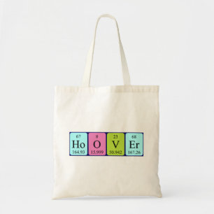 Hoover periodic table name tote bag