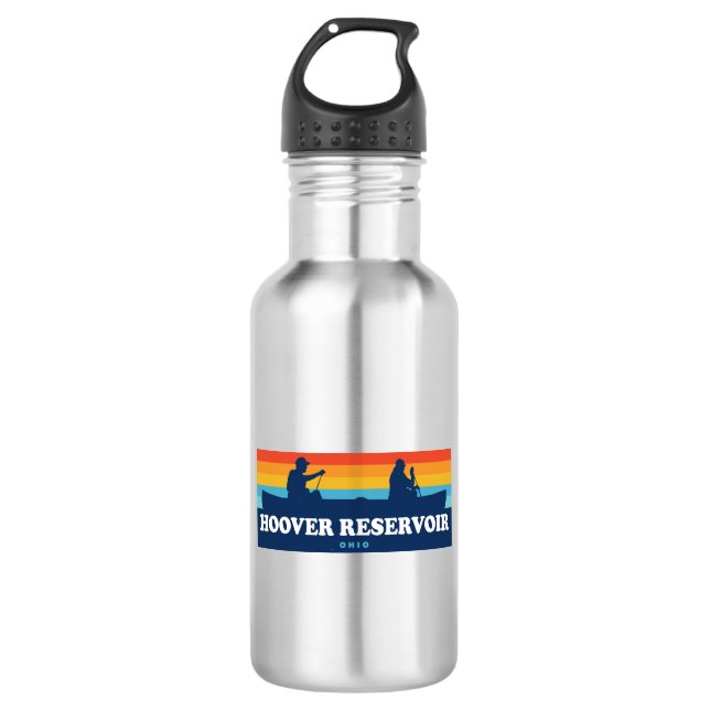 Hoover Reservoir Ohio Canoe 532 Ml Water Bottle (Front)