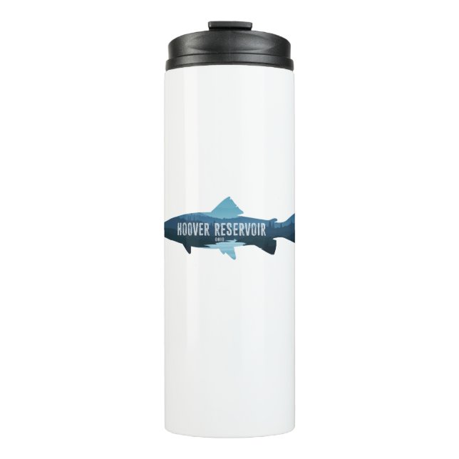 Hoover Reservoir Ohio Fish Thermal Tumbler (Front)