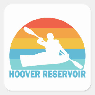 Hoover Reservoir Ohio Kayak Square Sticker