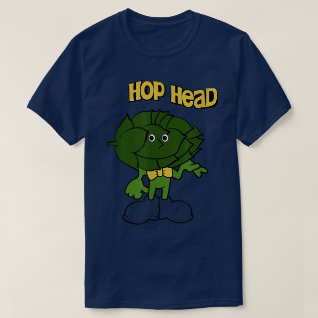 HOP HEAD  Homebrewing, Homebrewer Craft Beer Lover T-Shirt (Design Front)