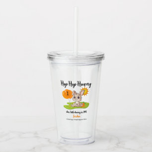 Hop Hop Hooray Cute Some Bunny 1st birthday Acrylic Tumbler