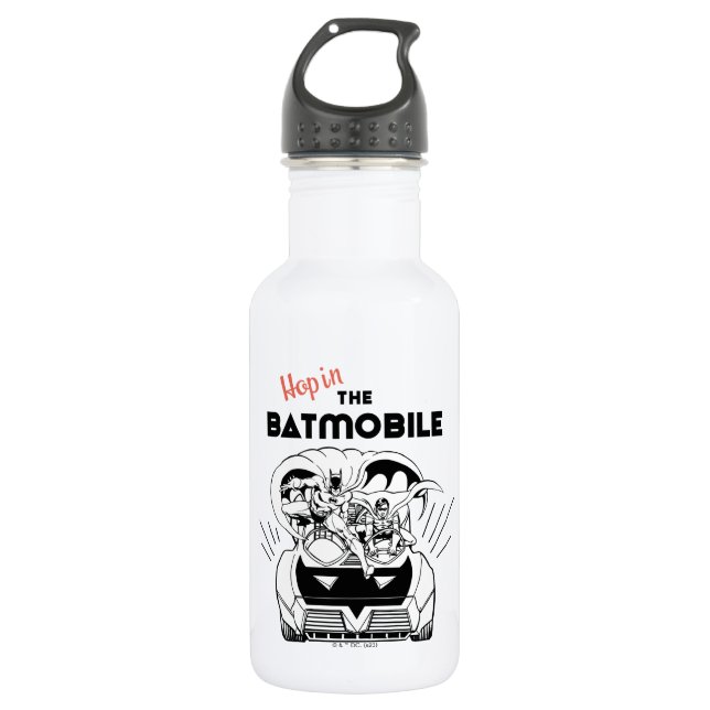 Hop in the Batmobile 532 Ml Water Bottle (Front)