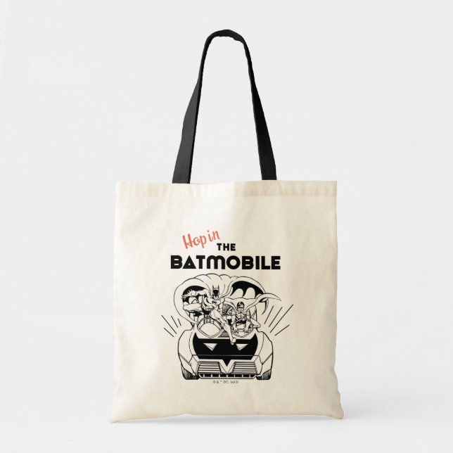 Hop in the Batmobile Tote Bag (Front)
